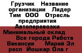 Грузчик › Название организации ­ Лидер Тим, ООО › Отрасль предприятия ­ Автоперевозки › Минимальный оклад ­ 19 000 - Все города Работа » Вакансии   . Марий Эл респ.,Йошкар-Ола г.